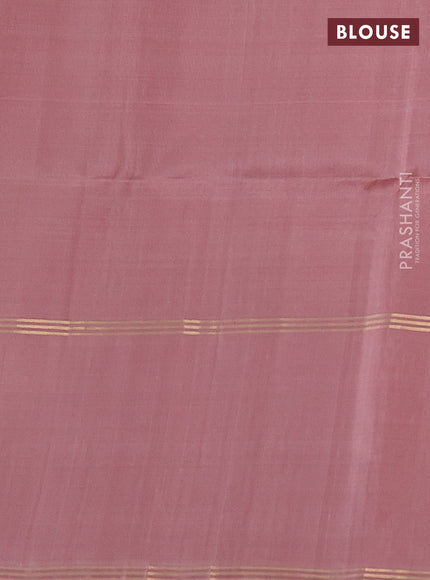 Pure soft silk saree peach shade and pastel peach with allover zari woven buttas and rettapet zari woven border