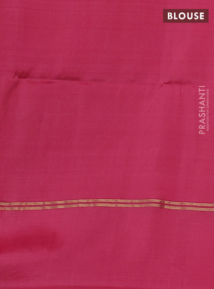 Pure soft silk saree pastel green and pink with allover zari woven buttas and zari woven simple border