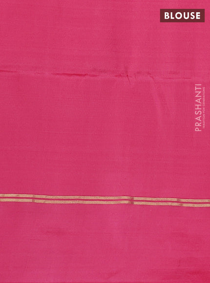 Pure soft silk saree purple and pink with allover zari woven buttas and zari woven simple border