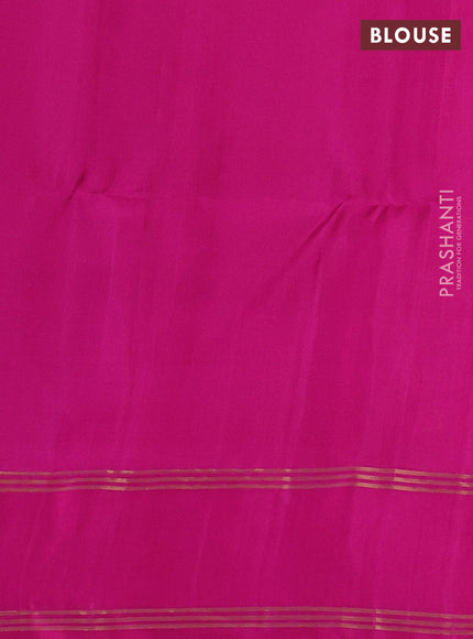 Pure soft silk saree sunset orange and pink with allover zari woven buttas and rettapet zari woven border