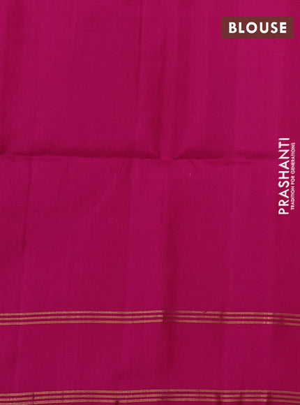 Pure soft silk saree pink with allover zari weaves pattern and rettapet zari woven border