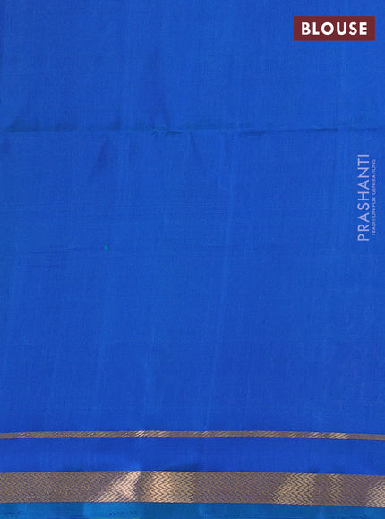 Pure soft silk saree lavender and dual shade of bluish green with zari woven buttas and zari woven border