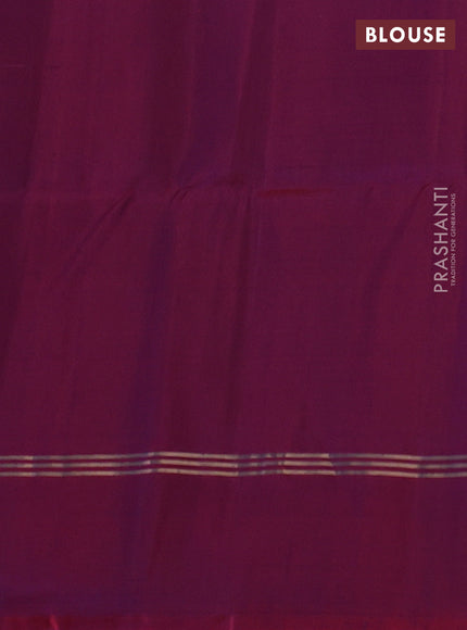 Pure soft silk saree purple with allover zari woven buttas and zari woven simple border