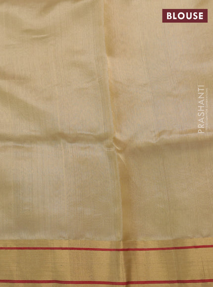Pure chanderi silk saree sandal with zari woven buttas and zari woven border