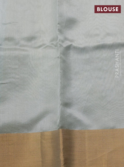 Pure chanderi silk saree pastel blue with allover zari woven buttas and zari woven border