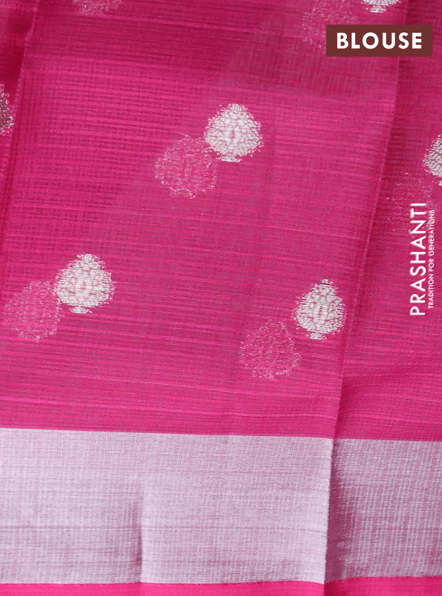 Cotton zari kota unstitched lehenga teal green and pink with allover jamdhani weaving and jamdhani zari woven border