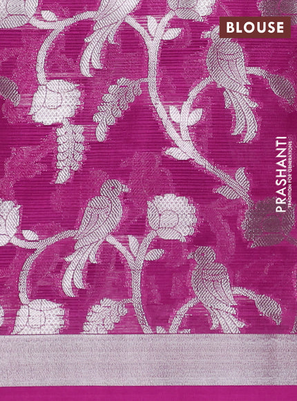 Cotton zari kota unstitched lehenga teal green and purple with allover zari woven buttas and long rich zari woven border