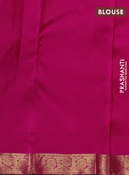 Pure kanchipuram silk saree light pink and pink with allover zari woven buttas and small zari woven border