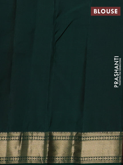 Pure kanchipuram silk saree red and green with allover zari woven buttas and zari woven border