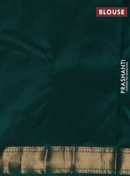 Pure kanchipuram silk saree green with zari woven buttas and zari woven border