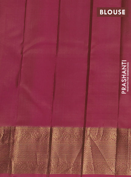 Pure kanchipuram silk saree pastel green and pink with zari woven buttas and zari woven border
