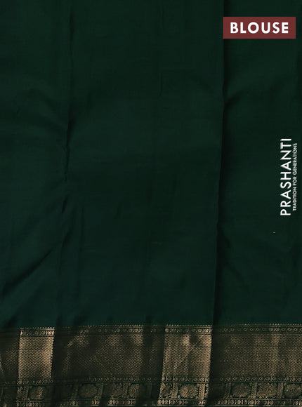 Pure kanchipuram silk saree royal blue and green with zari woven buttas and zari woven border