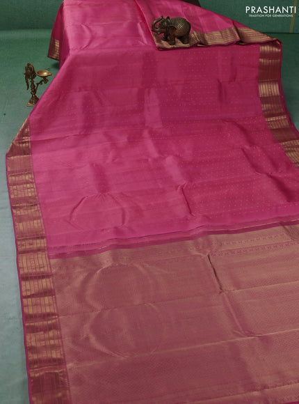 Pure kanchipuram silk saree light pink with allover zari woven 1000 buttas and zari woven border