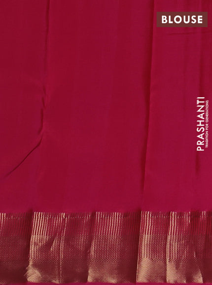 Pure kanchipuram silk saree pink with allover zari woven 1000 buttas and temple zari woven border