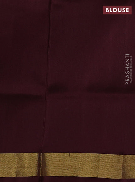 Pure uppada silk saree coffee brown with allover thread & zari woven paisley buttas and jamdhani weaving pallu