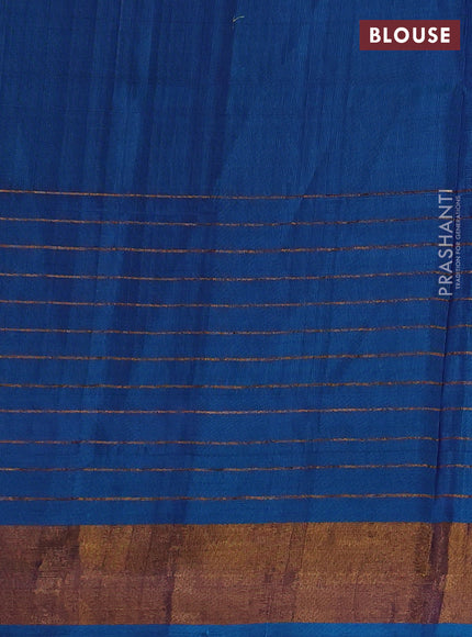 Pure uppada silk saree navy blue and cs blue with allover zari woven buttas and long zari woven border