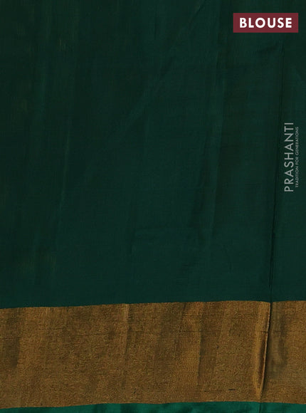 Pure uppada silk saree mustard yellow and green with allover silver zari woven coin buttas and zari woven border