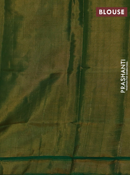 Rajkot patola tissue silk saree pink and green with allover ikat weaves and ikat woven border