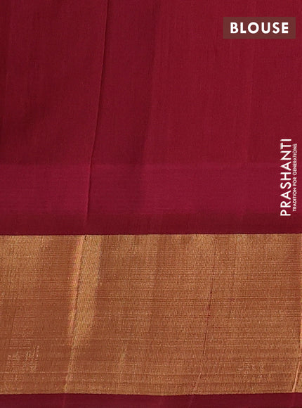 Kuppadam silk cotton saree lime yellow and maroon with plain body and temple design zari woven border