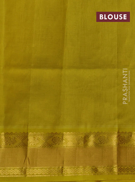 Kuppadam silk cotton saree violet and yellow with annam zari woven buttas and zari woven border