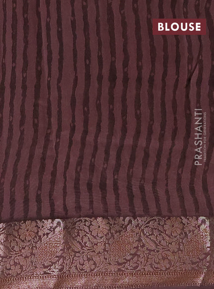 Chanderi silk cotton saree beige pink and brown with allover kalamkari prints and banarasi style border