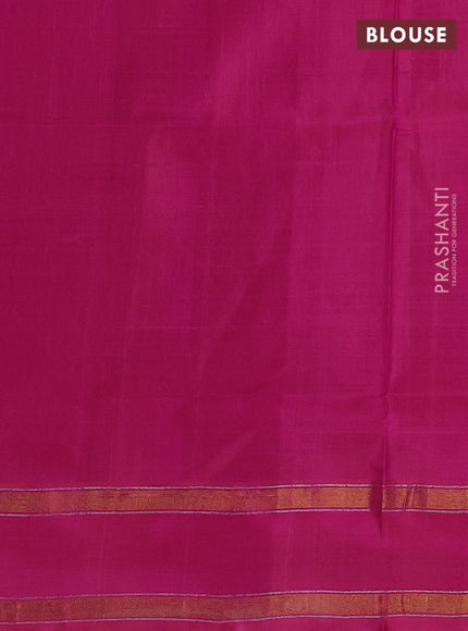 Pure uppada silk saree pink with allover silver & gold zari weaves & buttas and rettapet zari woven border