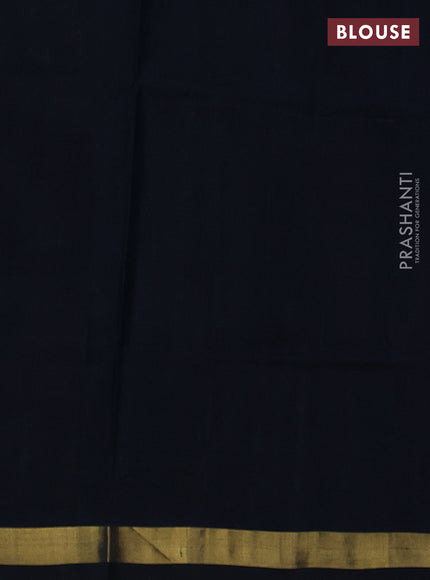 Pure uppada silk saree dark peacock green with allover thread & zari woven buttas and Jamdhani pallu