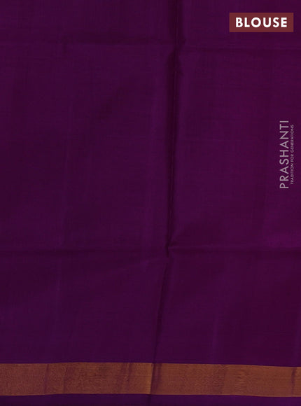 Pure uppada silk saree peach pink with allover thread & zari woven buttas and Jamdhani pallu
