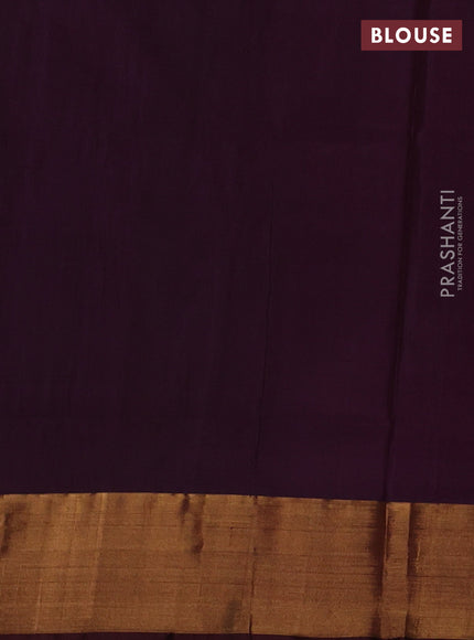 Pure uppada silk saree lotus pink and coffee brown with allover silver & gold zari woven buttas and zari woven border