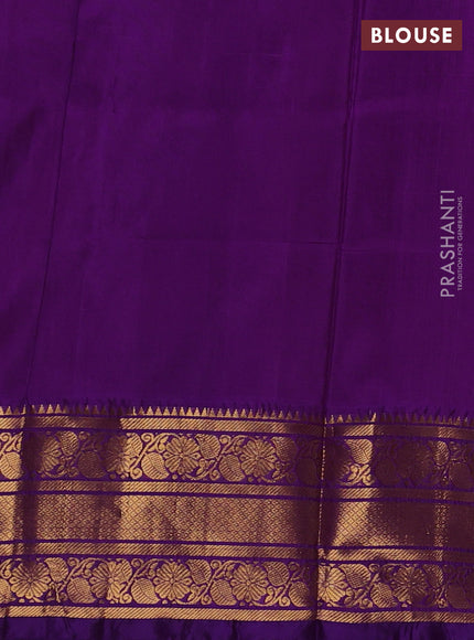 Pure uppada silk saree lotus pink and purple with allover silver & gold zari woven buttas and zari woven border