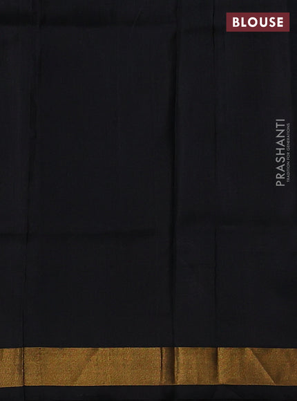 Pure uppada silk saree black with allover silver & gold zari woven paisley buttas and zari woven border