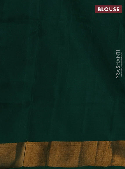 Pure uppada silk saree green with allover silver & gold zari woven buttas and zari woven border