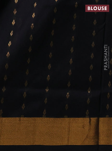 Pure uppada silk saree black with allover zari woven buttas and zari woven border