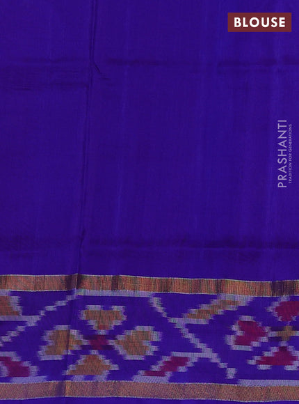 Pure uppada silk saree pink and purple with allover silver zari woven buttas and rettapet ikat zari woven border