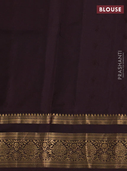 Pure soft silk saree pastel purple and coffee brown with allover zari woven buttas and zari woven border