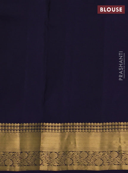 Pure soft silk saree rust shade and navy blue with allover zari woven buttas and zari woven border