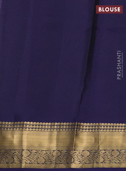 Pure soft silk saree green shade and navy blue with allover zari woven buttas and zari woven border