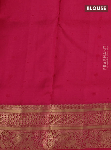 Pure soft silk saree dual shade of greenish pink and maroon with allover zari woven buttas and zari woven border
