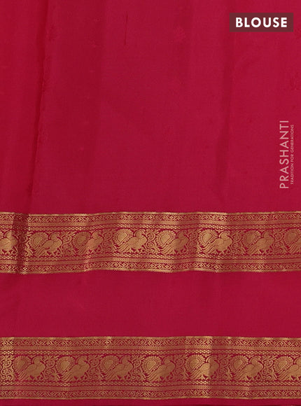 Pure soft silk saree orange and tomato pink with allover zari woven buttas and rettapet zari woven border
