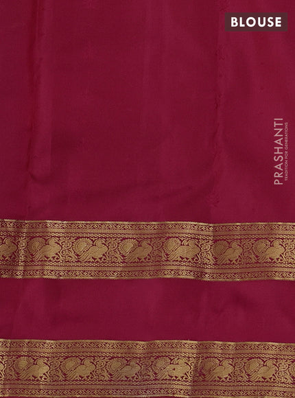 Pure soft silk saree purple and pink with allover zari woven buttas and rettapet zari woven border