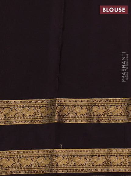 Pure soft silk saree pastel brown and coffee brown with allover zari woven buttas and rettapet zari woven border