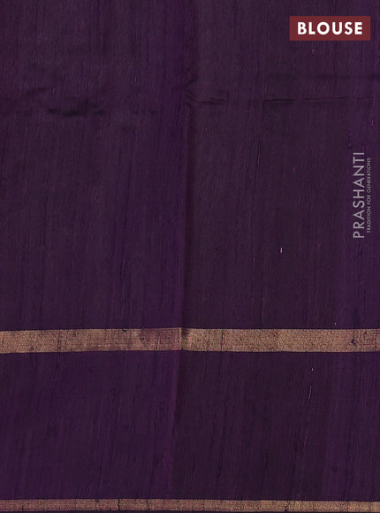 Pure dupion silk saree magenta pink and deep purple with zari woven buttas and woven butta border