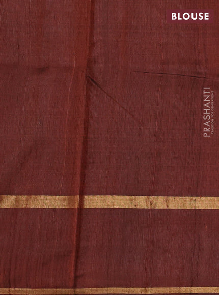 Pure dupion silk saree mauve pink and brown with zari woven buttas and woven butta border