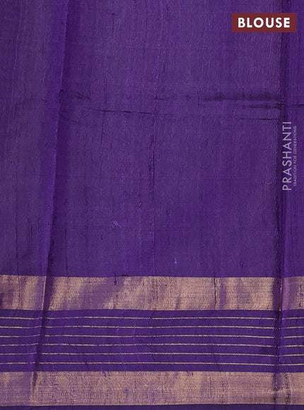 Pure dupion silk saree lavender and violet with allover zari weaves and zari woven border