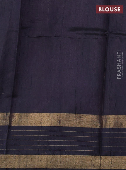 Pure dupion silk saree mauve pink and dark grey with allover zari weaves and zari woven border
