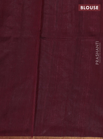 Pure dupion silk saree mustard yellor and deep maroon with thread & zari woven buttas and temple design border