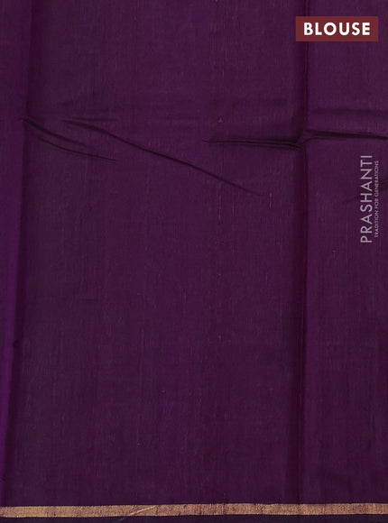 Pure dupion silk saree mauve pink and purple with thread & zari woven buttas and temple design border