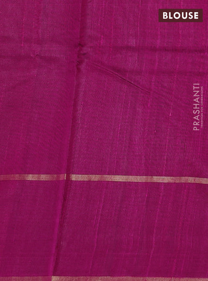 Pure dupion silk saree pink with thread & zari woven buttas and woven butta border