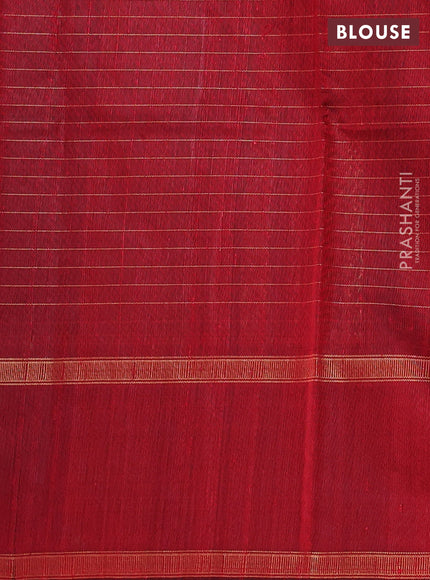 Pure dupion silk saree navy blue and maroon with allover zari checked pattern and temple design rettapet zari woven border