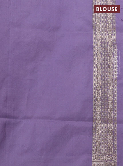Banarasi uppada silk saree lavender with allover thread & zari woven buttas and zari woven border
